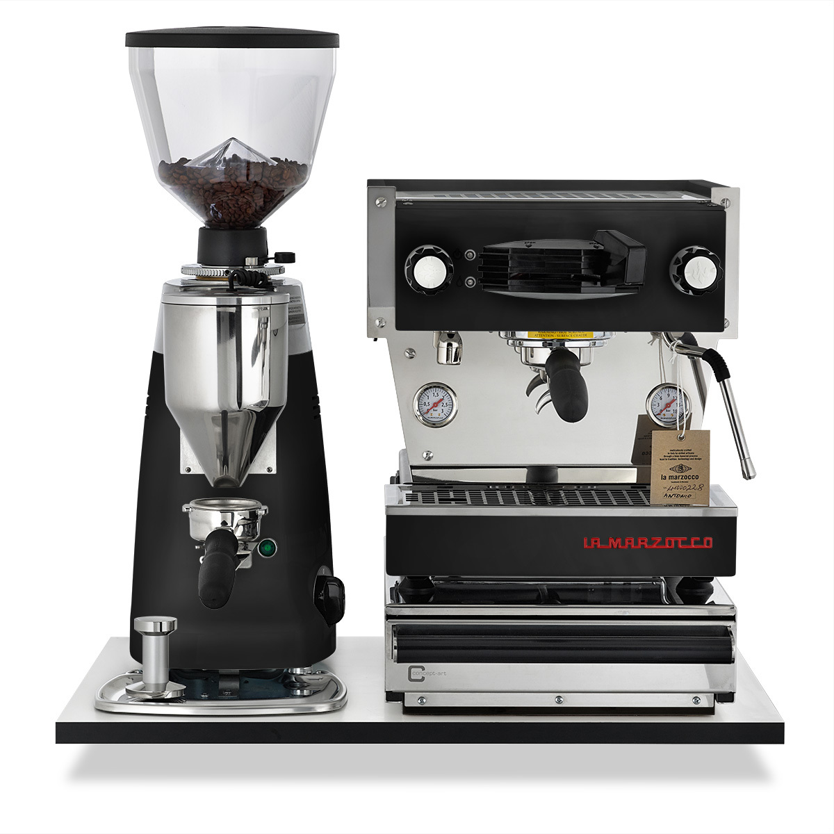 LA MARZOCCO LINEA MINI SCHWARZ + MAZZER KONY EL DOMO BARESTA